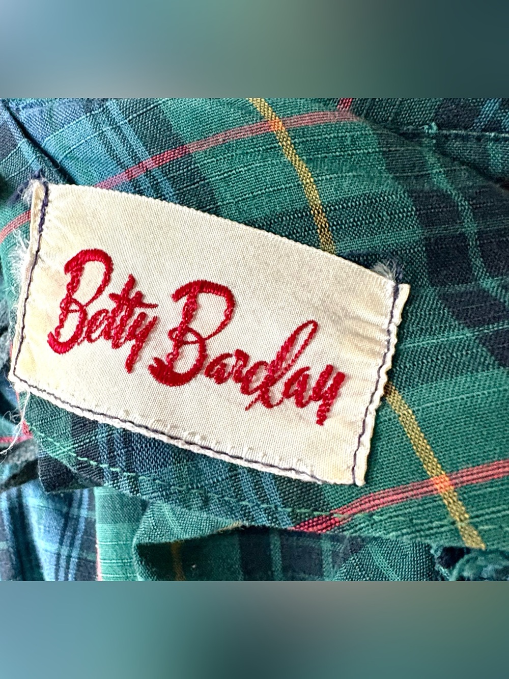 1960s vintage SIXTIES SCHOOLGIRL Betty Barclay Plaid day dress XS/sm - Picture 3 of 4